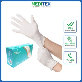 [CHÍNH HÃNG] Hộp 50 đôi Găng Tay Y Tế Vglove, Chuyên khám chữa bệnh, Latex, Có Bột, xuất xứ Việt Nam, đảm bảo tiêu chuẩn