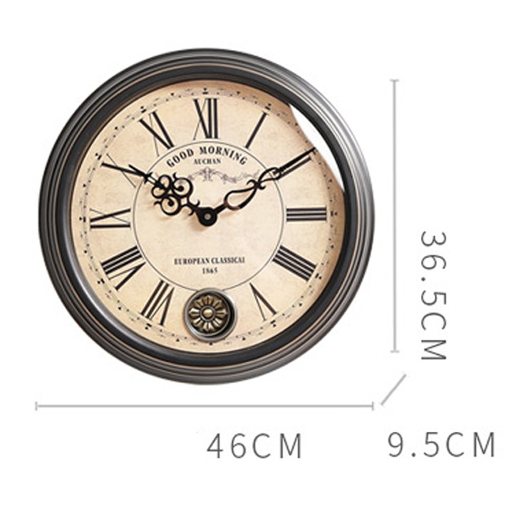 Đồng hồ treo tường🌞FREE SHIP🌞 Đồng hồ số La Mã màu nâu nhạt, treo tường phòng khách đẹp và Quà tân gia