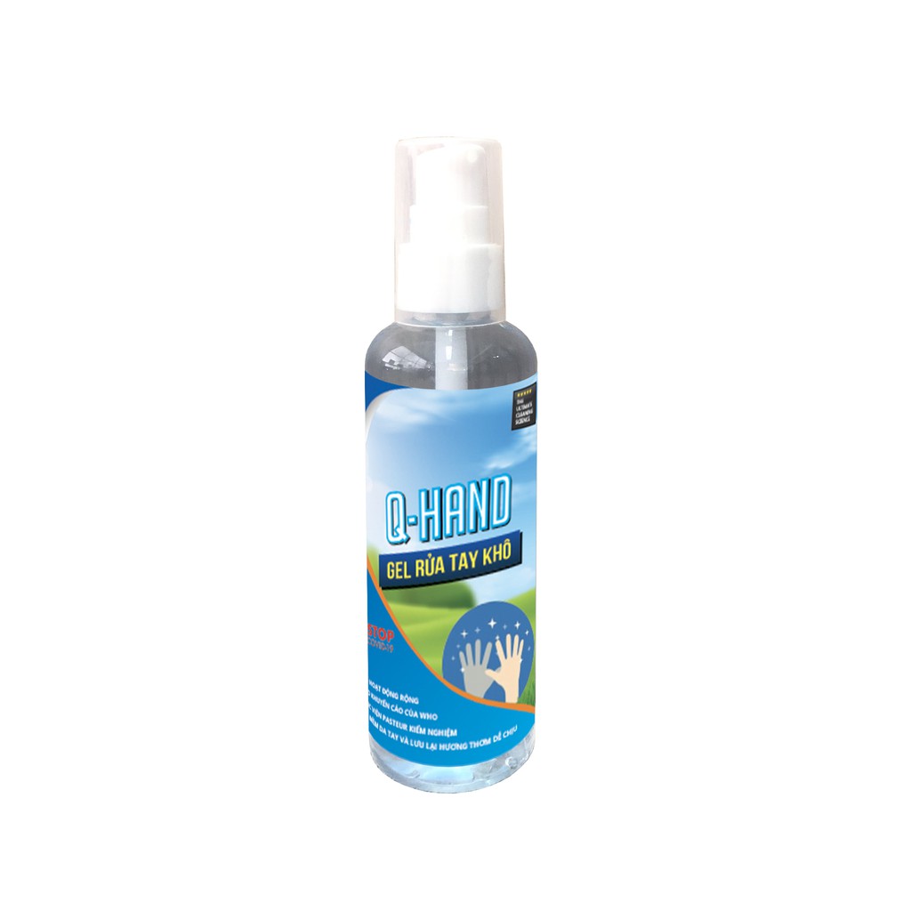 Gel rửa tay khô sát khuẩn không dùng nước Q-HAND - Hương vỏ bưởi - Chai 100ml