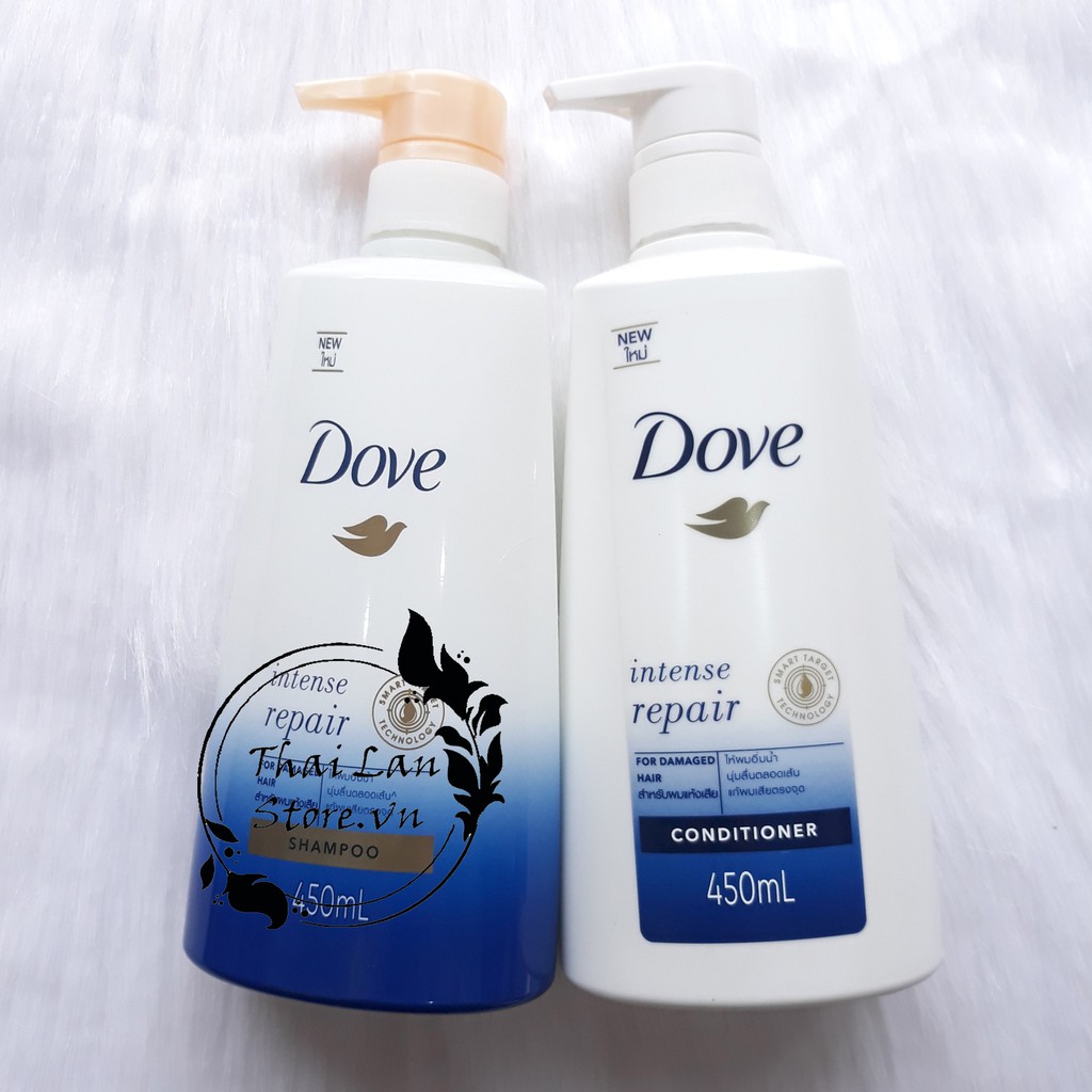 Combo cặp dầu gội Dove 450ml & dầu xả Dove 450ml mềm mượt Thái Lan