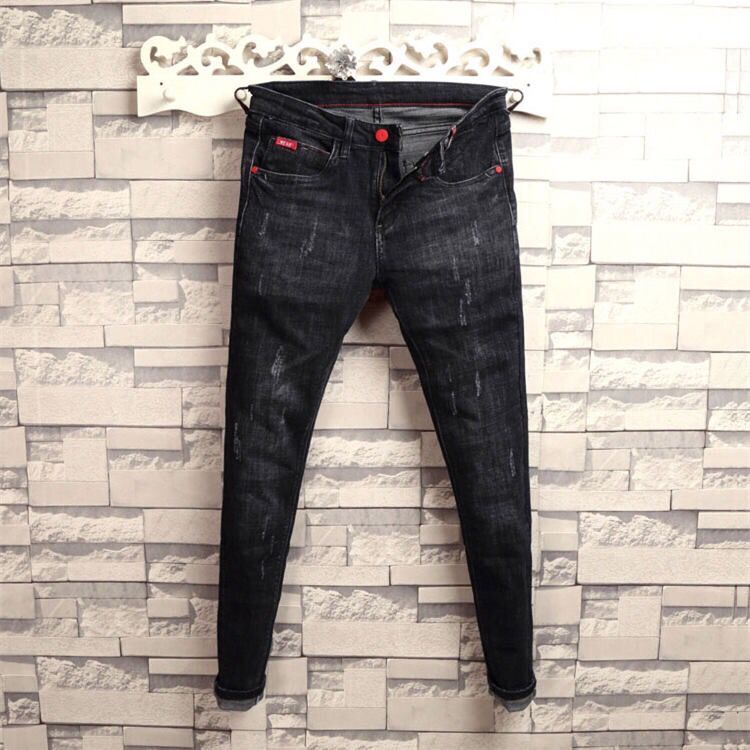 Quần Jeans Skinny Lưng Vừa Phong Cách Hàn Quốc Cho Nam Giới