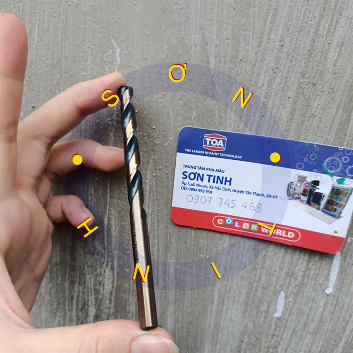 Mũi khoan sắt HSS vàng đen 7mm Tolsen 75121