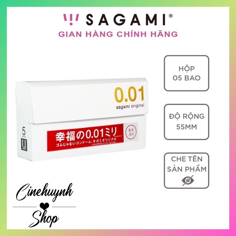 BAO CAO SU SIÊU MỎNG NHẤT THẾ GIỚI SAGAMI ORIGINAL 0,01 NỘI ĐỊA NHẬT HỘP 5 CÁI