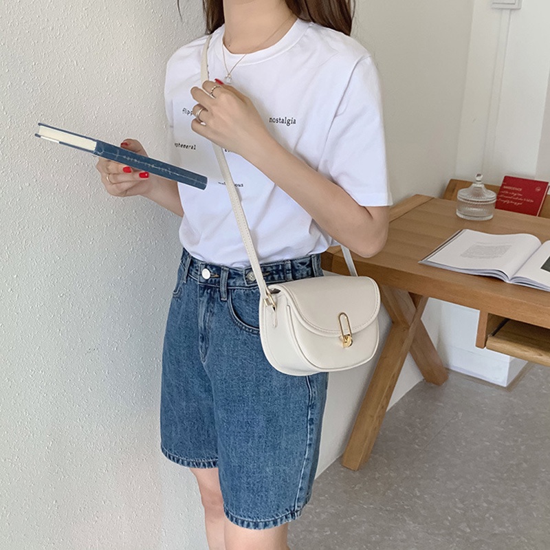 Túi đeo chéo IELGY màu trơn thời trang cho nữ