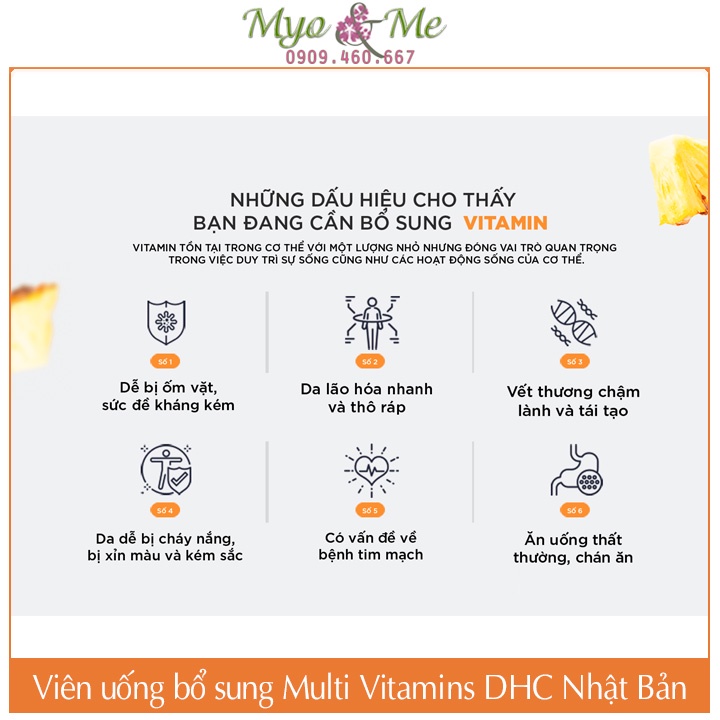 Viên uống Vitamin tổng hợp DHC Multi Vitamins Nhật Bản gói 30/90 ngày