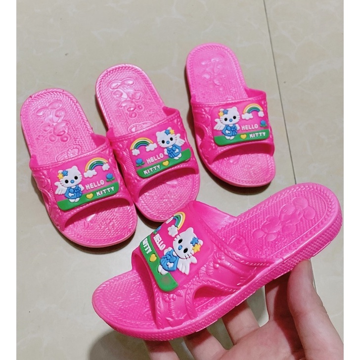dép trẻ con bé gái chú mèo hello kitty hồng siêu cute
