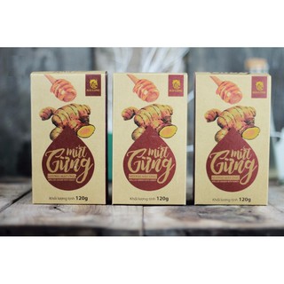 3 Hộp Mứt Gừng Nướng Mật Ong 120g tặng 3 gói trà Linh Chi Thủy Mộc