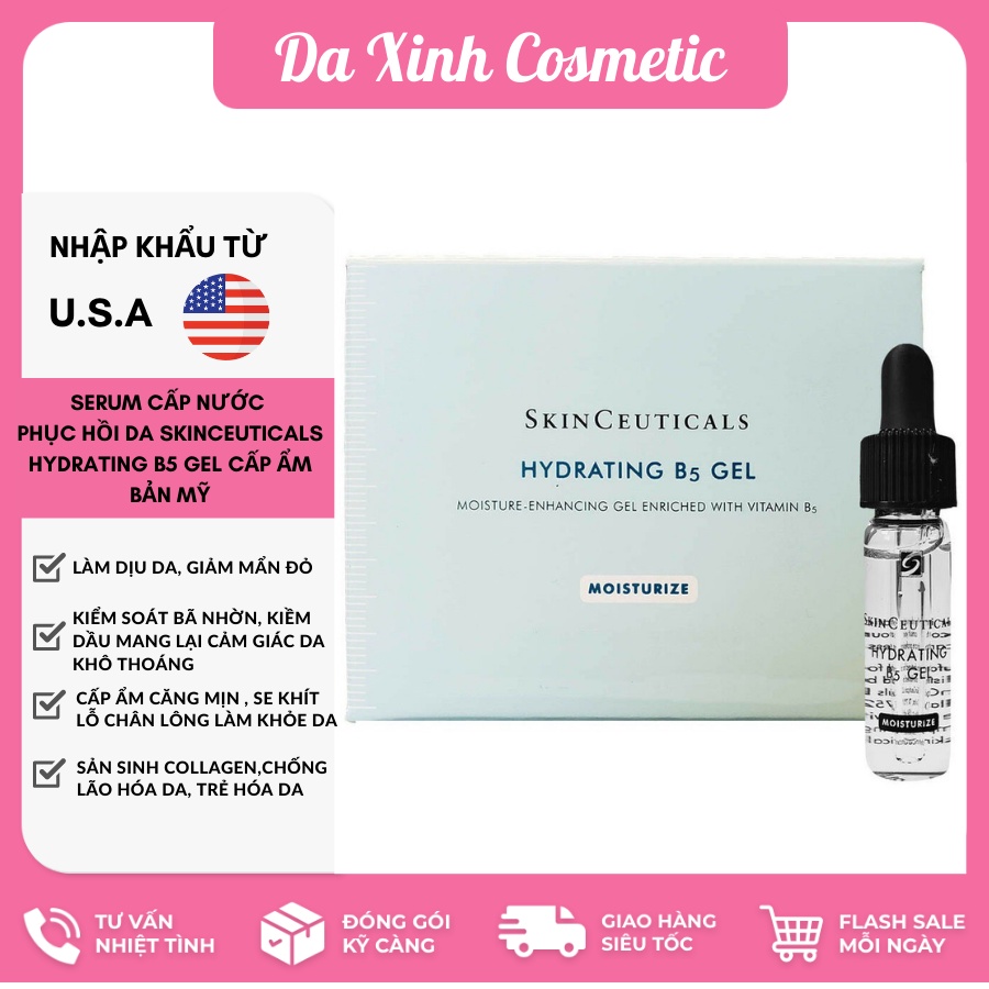 ✅ (HÀNG CHUẨN AUTHENTIC) [Bản Mỹ] Gel dưỡng da HYDRATING B5 GEL SkinCeuticals