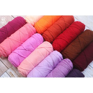 [cũ] Len cuộn milk cotton 100gram sợi 3mm loại 2 Punch Needle