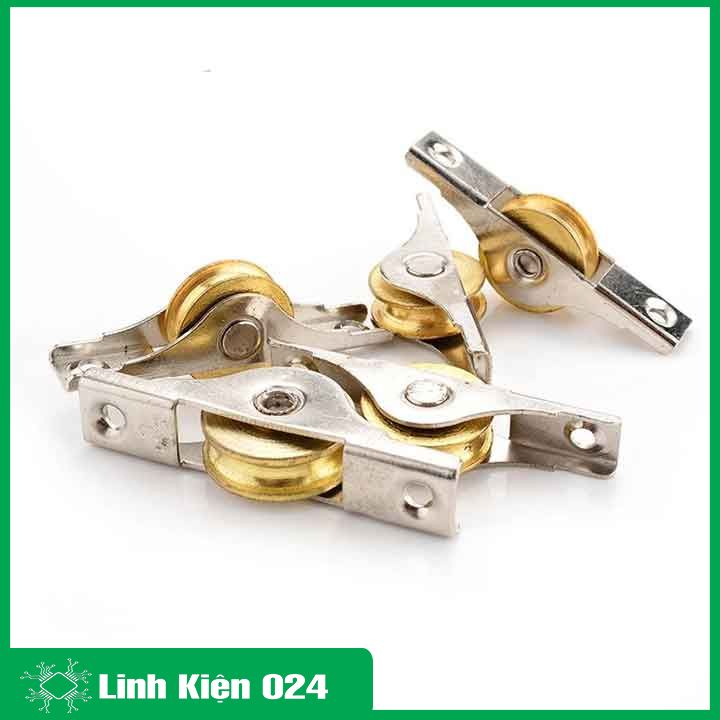 Bánh xe ròng rọc, con lăn trượt cửa tủ, cửa lùa bằng đồng nguyên chất 39mm/53mm/63mm