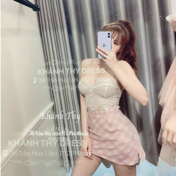 Áo 2 dây ren PHỐI NÚT quyến rũ.🔥 | BigBuy360 - bigbuy360.vn