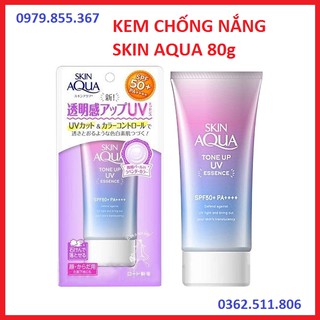 Kem Chống Nắng Skin Aqua Tone Up UV SPF 50+ PA++++ 80gr Nội Địa Nhật
