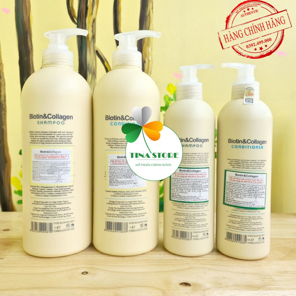 Miễn Ship🔥Cặp Dầu Gội Xả BIOTIN COLLAGEN Trắng 500ml 1000ml |Giảm Rụng Tóc, Phục Hồi Tóc Khô Xơ, Hư Tổn, Chống Gàu, Ngứa | BigBuy360 - bigbuy360.vn