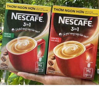Cà phê rang xay hoà tan Nescafe 3in1 hộp 20góix17g
