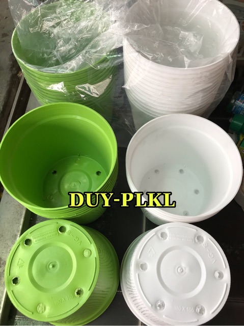 Chậu nhựa trồng cây kiểng - Hoa màu - CHẬU NHỰA DẺO VÂN GỖ SIZE 180 x 155. Nhựa Vân Gỗ.