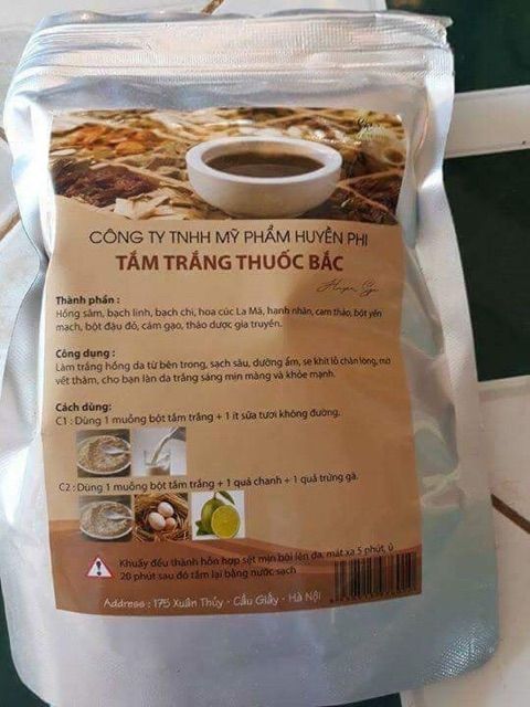 Bột tắm trắng thuốc bắc bật tone kích trắng an toàn handmade