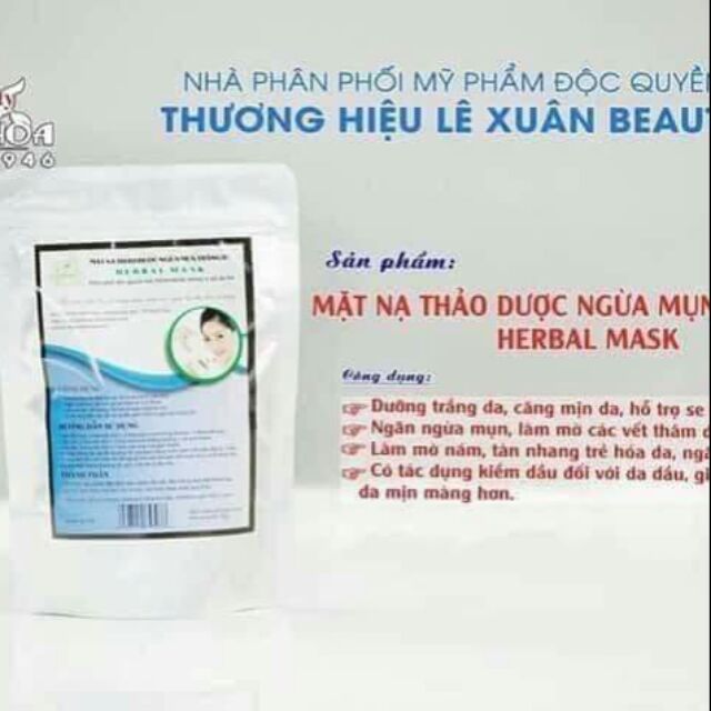 Mặt nạ thảo dược ngừa mụn Lê Xuân