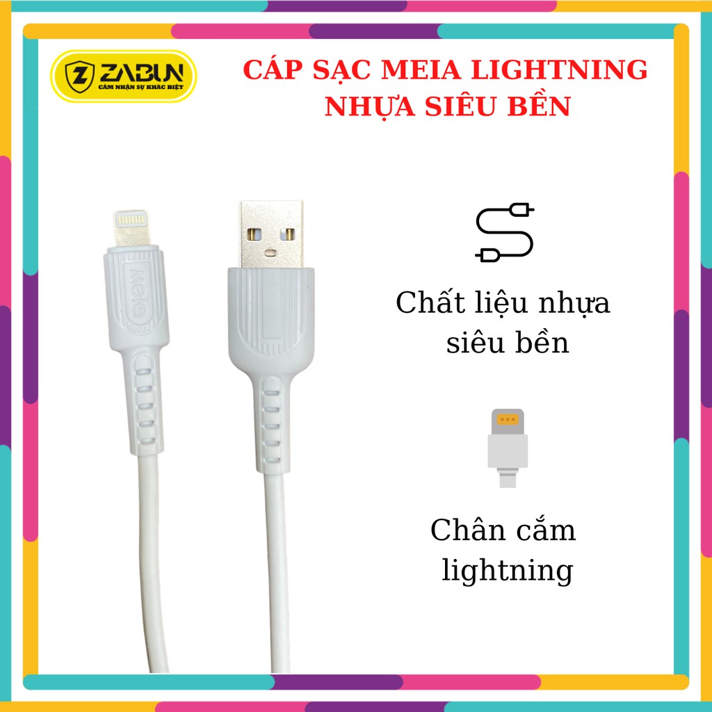 [Không Chai Pin] Dây Cáp Sạc Cổng Lightning Cho Iphone, Ipad, Cáp Lightning Nhựa Siêu Bền, An Toàn Với Thiết Bị