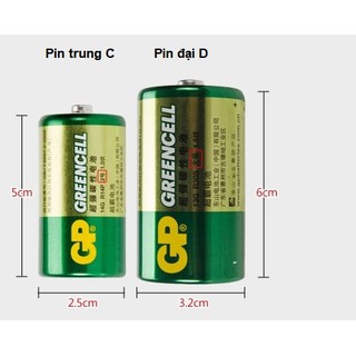 2 VIÊN PIN TRUNG C GP GREENCELL