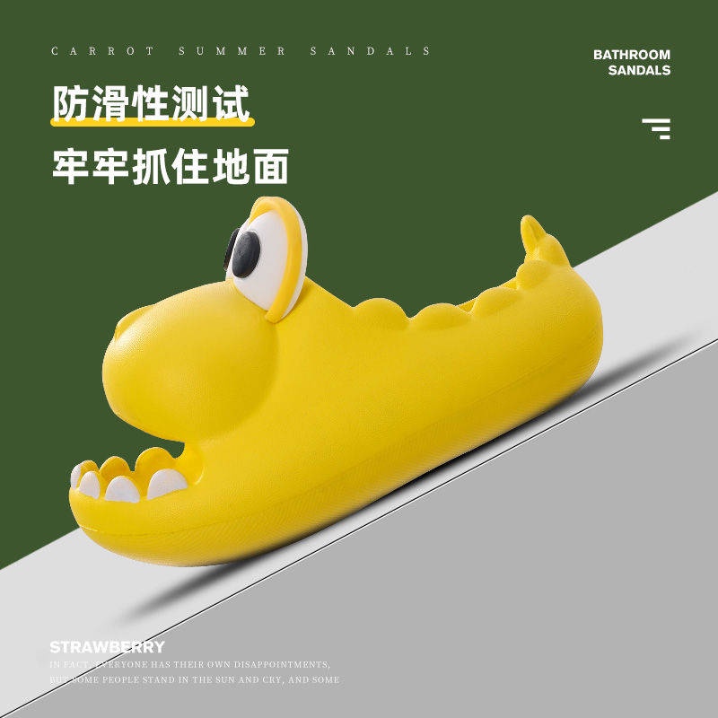 Dép Quai Ngang Họa Tiết Khủng Long Thiết Kế Mới Thời Trang Mùa Hè Cho Bé Trai