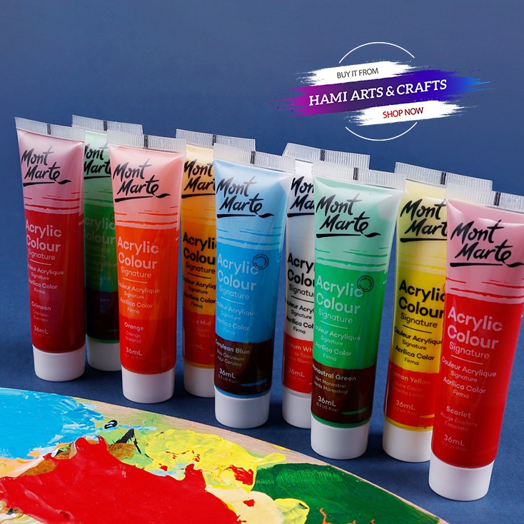 Màu Acrylic Mont Marte 18/24/36/48 x 36ml, Mont Marte Signature Acrylic Paint Set