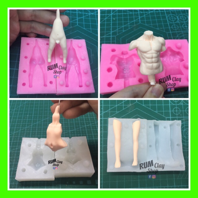 Khuôn silicone Body đất sét Các loại