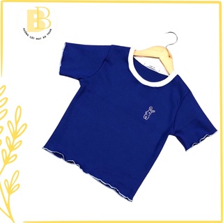 ÁO CROPTOP THÊU THỎ PHỐI CỔ CH002