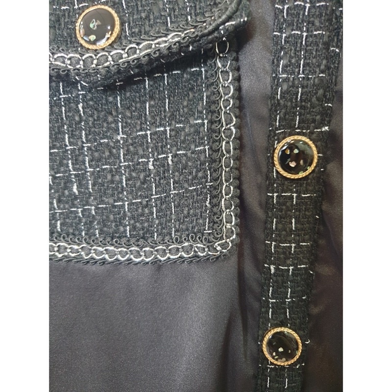 Set áo sơ mi chân váy dạ QC