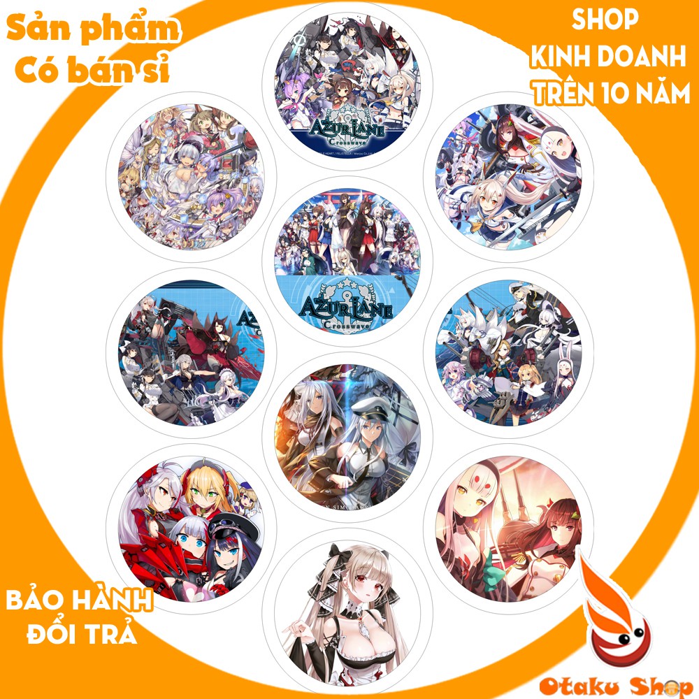 <20/640 MẪU> Huy hiệu anime Azur Lane,Kancolle-Kantai collection: Bismarck,Yamato,Enterprise,Shimakaze
