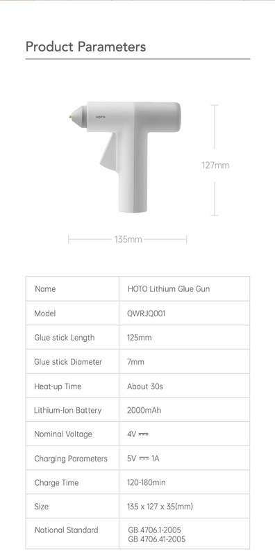 Súng Bắn Keo Không Dây Xiaomi HOTO 125mm