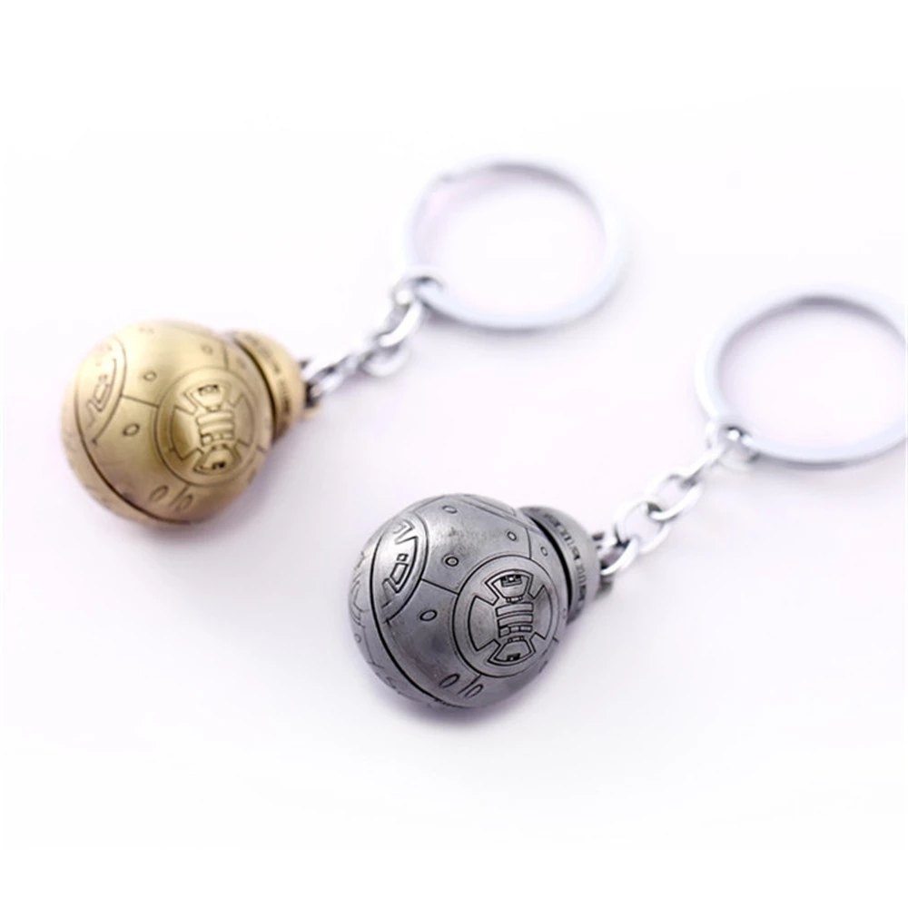 Móc Khóa Kim Loại Mặt Tròn In Hình Nhân Vật Trong Star Wars Bb8 Độc Đáo