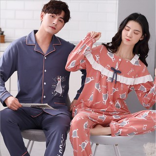 SET Đôi NAM NỮ-Bộ PIJAMA NAM NỮ Style Hàn Quốc-COTTON 100%