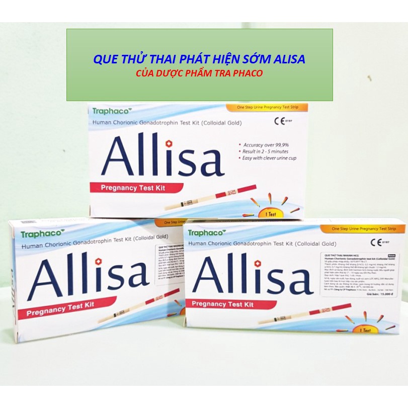 Que Thử Thai Alisa của Traphaco combo 10 que Thử Thai Traphaco An Toàn Chính Xác.