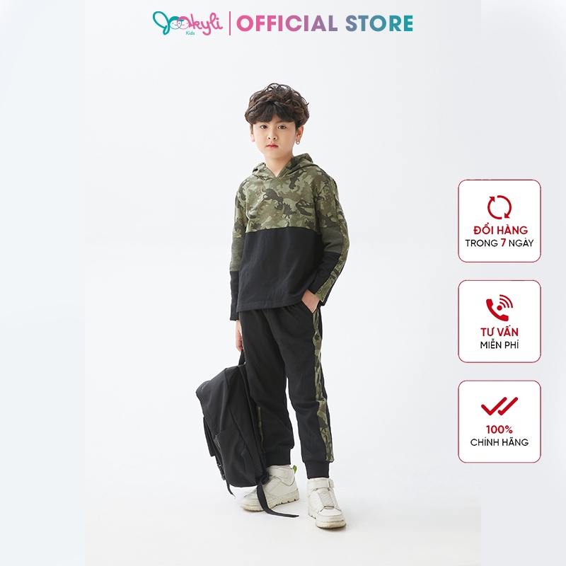 Bộ quần áo dài tay JOOKYLI bé trai camo 93B0485