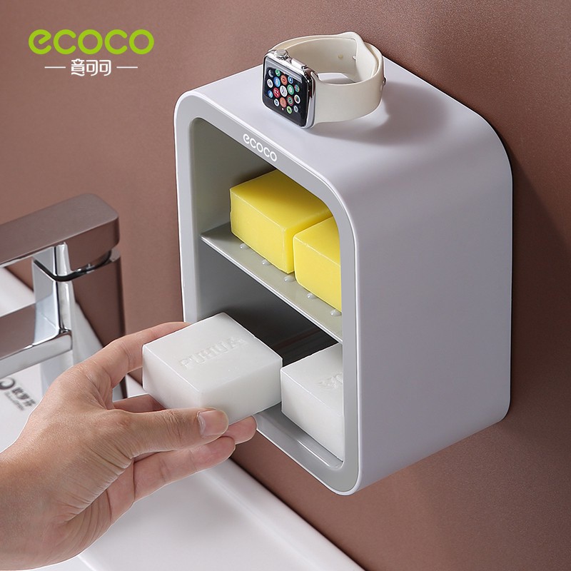 Kệ để xà phòng, kệ để đồ nhà tắm 2 tầng Ecoco E1912