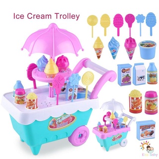 Bộ Đồ Chơi Xe Đẩy Bán Kem Giáo Dục Cho Bé