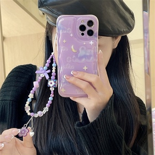 Ốp lưng dành cho iphone tím trăng sao không kèm dây đeo