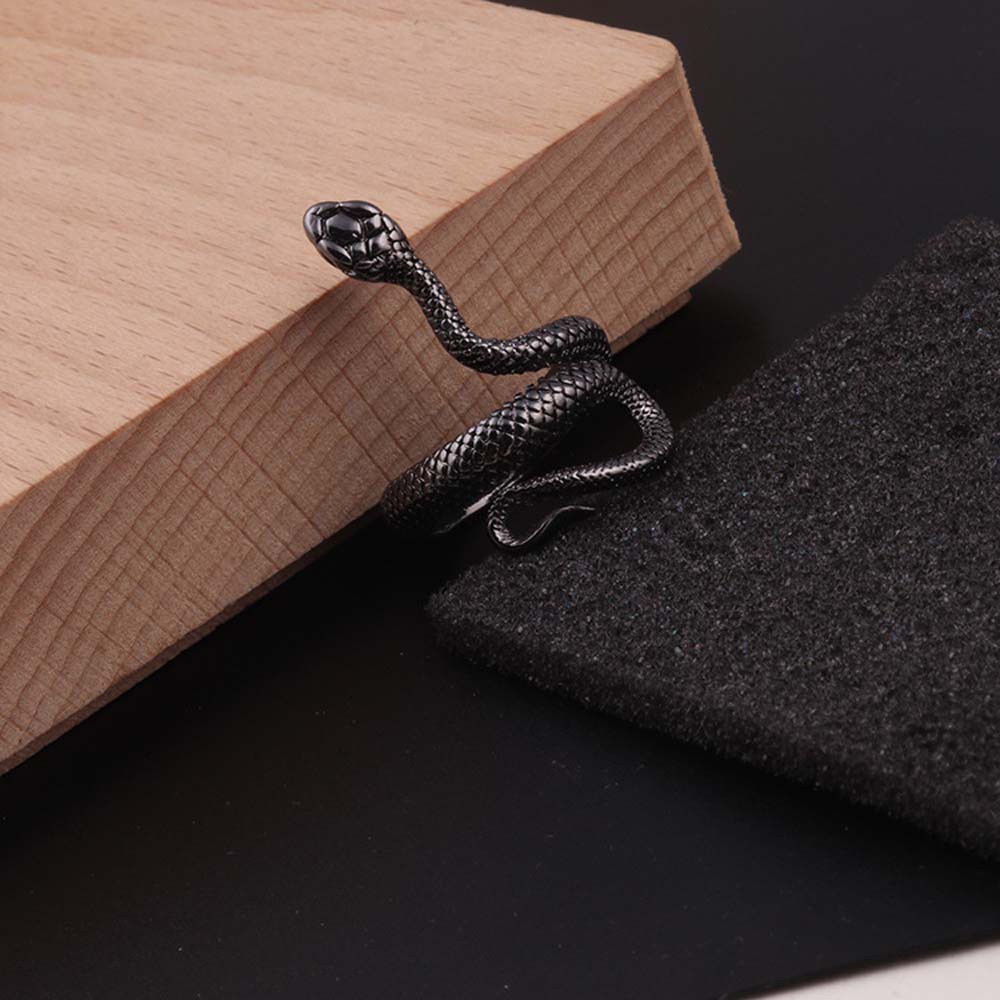 Nhẫn Hợp Kim Hình Rắn Phong Cách Gothic Cổ Điển Thời Trang Cho Nữ