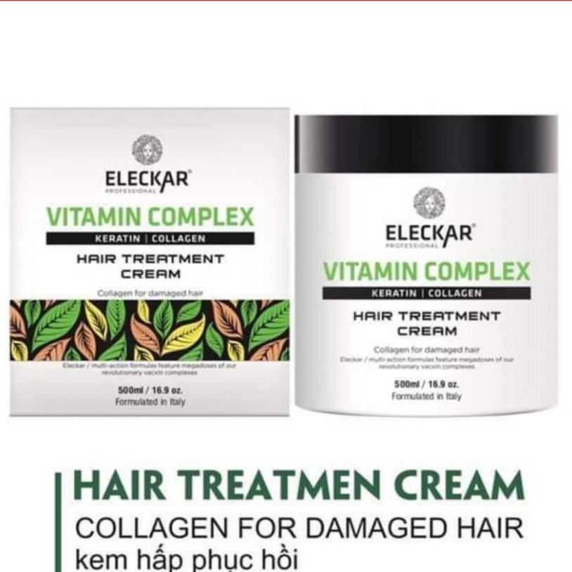 HẤP PHỤC HỒI ELECKAR PRO X2 KERATIN COLLAGEN PHỤC HỒI TÓC CHUYÊN SÂU 500ML