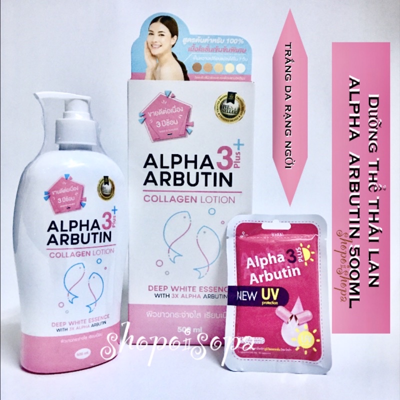 Dưỡng thể và Kích trắng Alpha Arbutin Thái lan