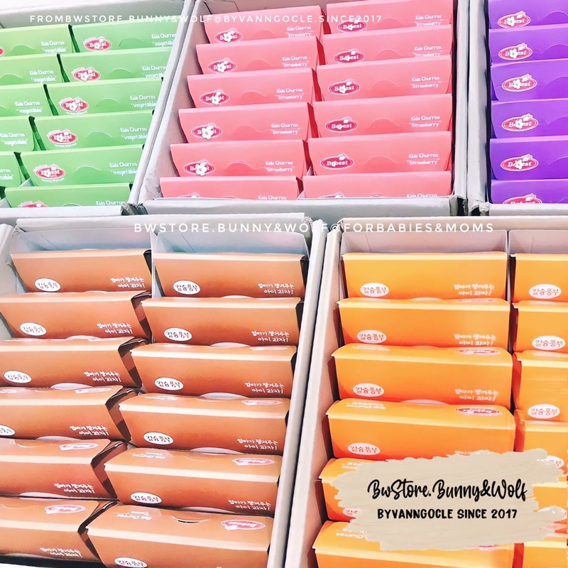 Bánh Quẩy Churros Nhân Kem Hàn Quốc cho bé ăn dặm