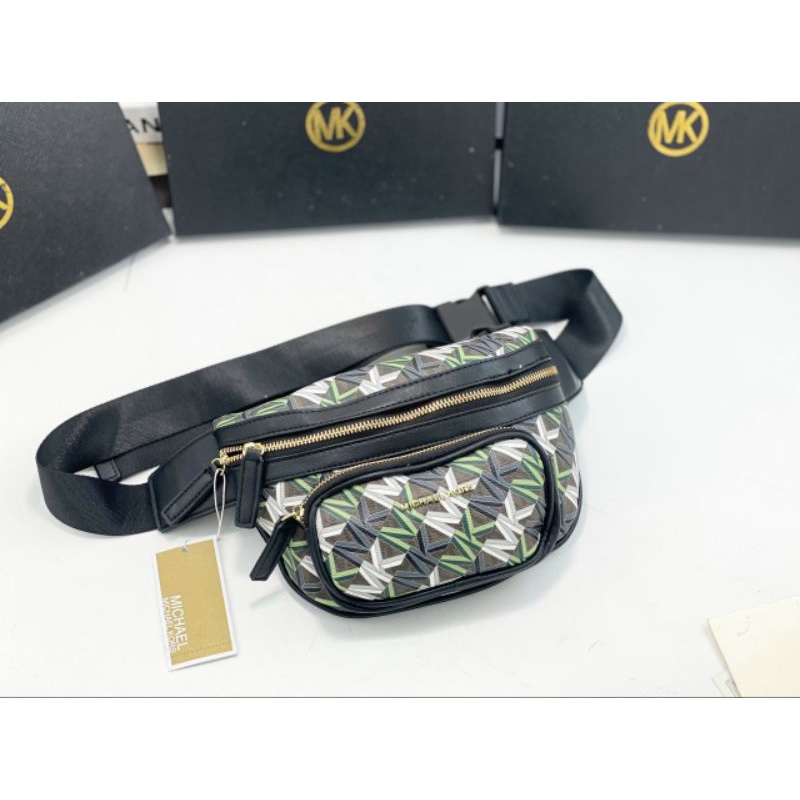 Túi Bao Tử, Túi Đeo Chéo M..K Logo Chữ Size 23cm, Hàng Chuẩn Loại Đẹp