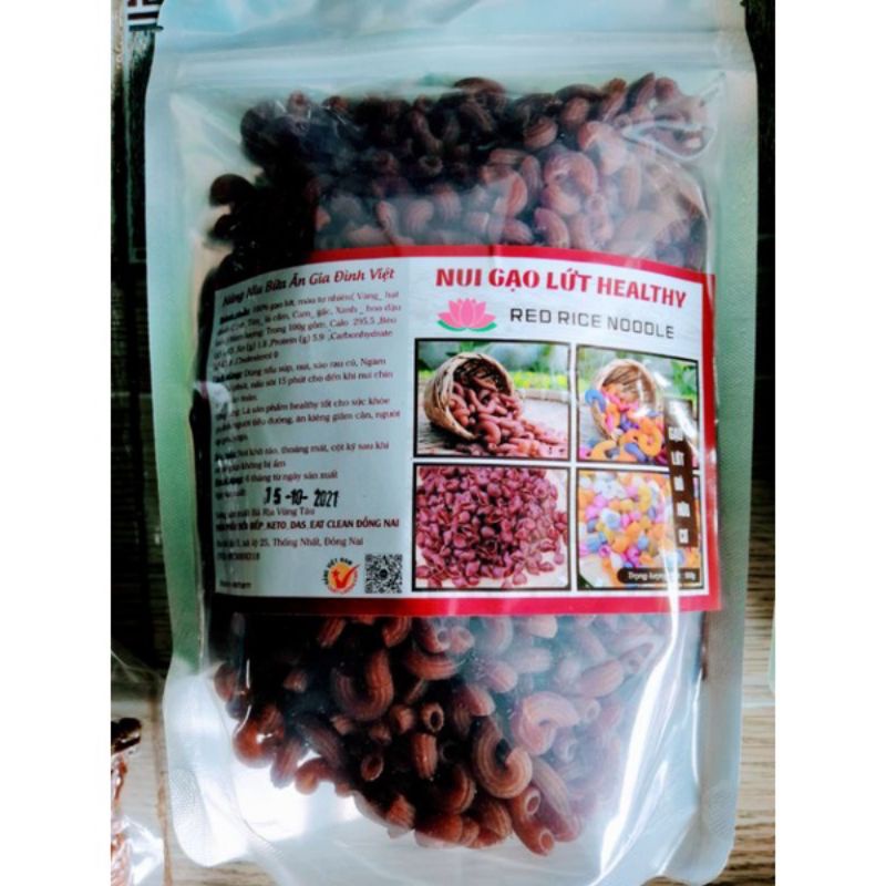 1kg Nui gạo lứt đỏ- nui rau củ ngũ sắc healthy giảm cân