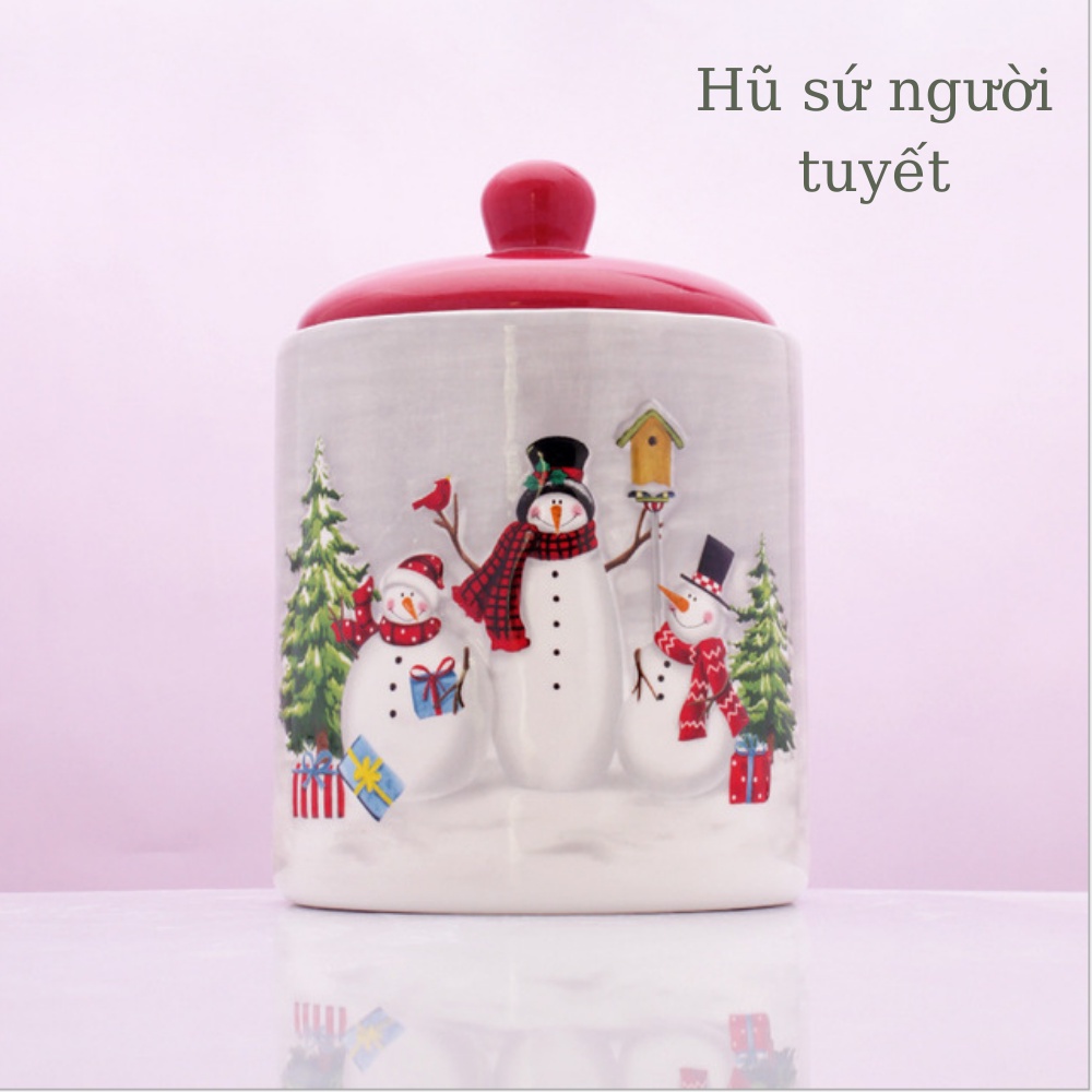Hũ, đĩa sứ trang trí giáng sinh - Hình dáng độc đáo, nhìn là yêu - Hàng có sẵn