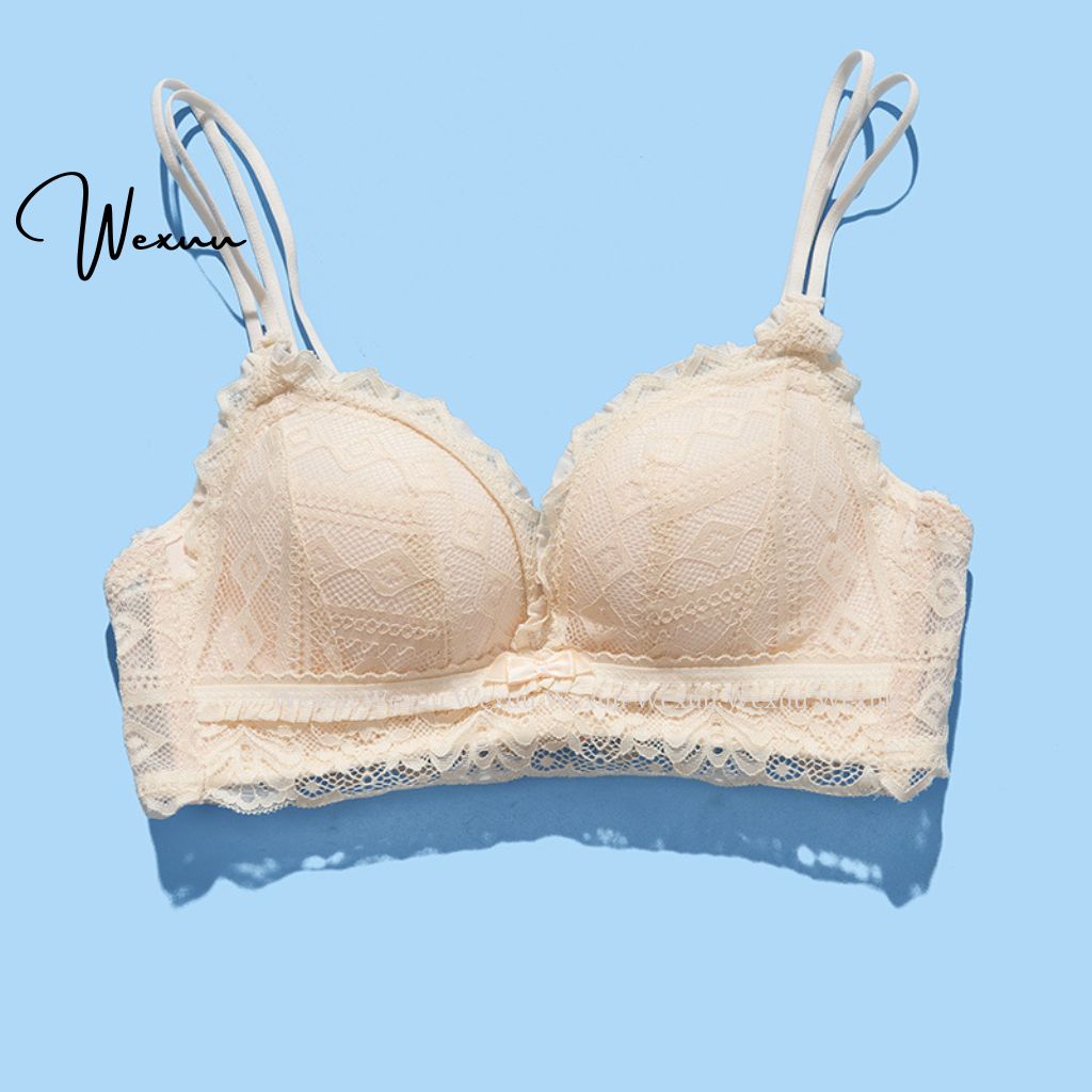 Áo lót nữ ren Wexuu Design thiết kế không gọng đệm dày nâng ngực gợi cảm, có lỗ thông hơi - AV26