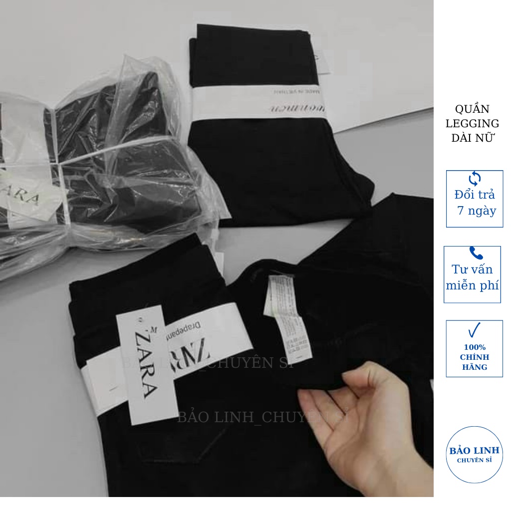 Quần Legging dài nữ cotton cạp cao gen bụng co dãn 4 chiều đi học đi làm