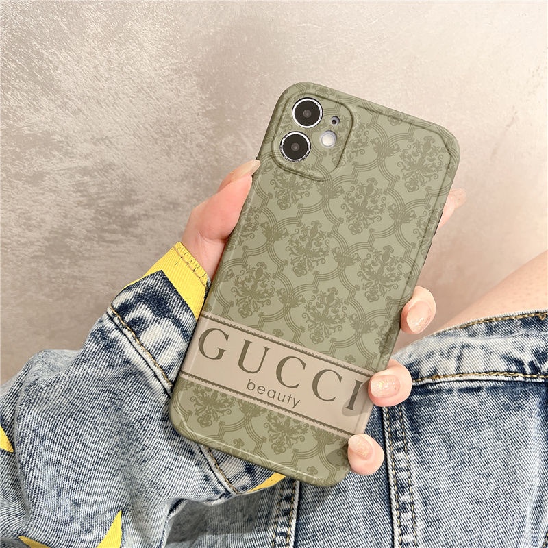 ! Túi GUCCI Thiết Kế Sang Trọng Thời Trang Cao Cấp Ốp Điện Thoại Thêu Hình Dễ Thương Cho IPhone 12 / 12Pro 12 11 Pro Max IPhone 7 / 8 Pro X XR XS