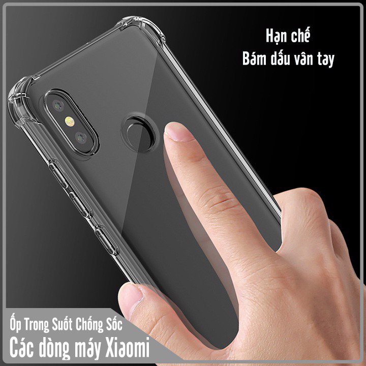 Ốp lưng Trong Suốt chống sốc cho máy Xiaomi Mi 9 / Mi 9 SE / Mi Mix 3 / Redmi Note 7 / Redmi 7 / Mi 6X / Mi 8 / Mi 8 SE