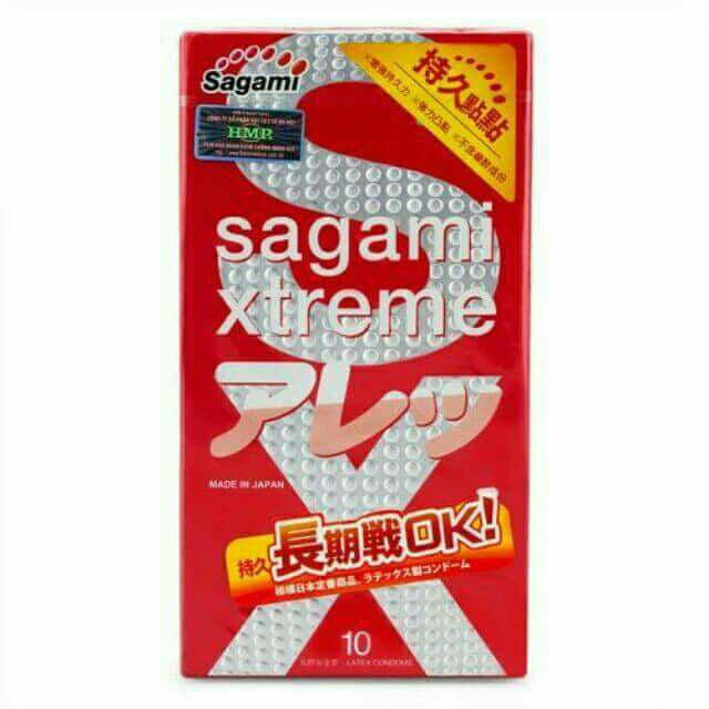 [ Giá sỉ ] Bao cao su Sagami 4 in 1  Gân, Gai, Kéo Dài - Hộp 10 cái