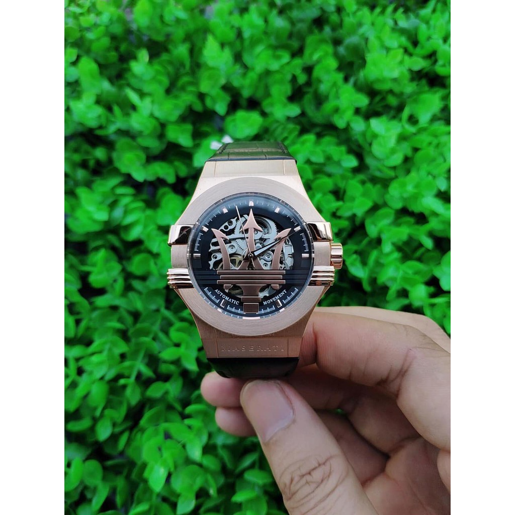 Đồng Hồ Nam Maserati Potenza Automatic Black Skeleton R8821108002